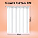 PEVA Plastic Shower Curtain - White